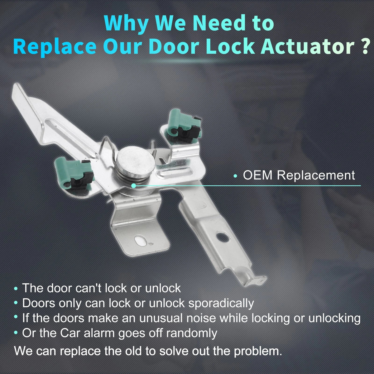 Rear Liftgate Door Lock Actuator Motor for Ford F-150 (1998-2004)