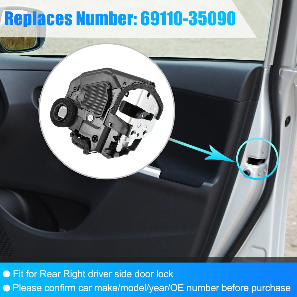 Rear Right Door Lock Actuator Motor for Toyota Camry Corolla 4Runner