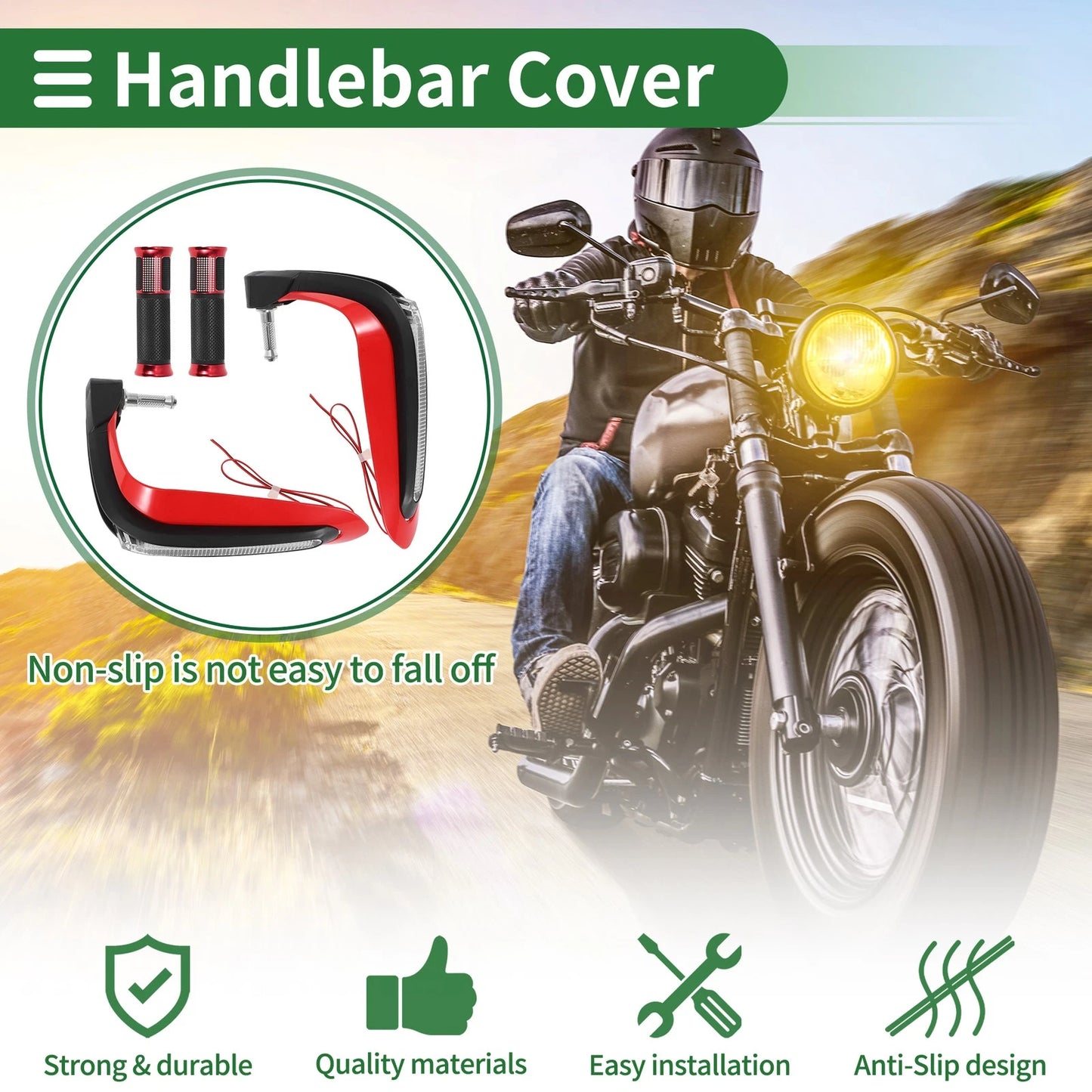 Hand Grips Cover Handlebar Throttle Rubber for Motorcycle