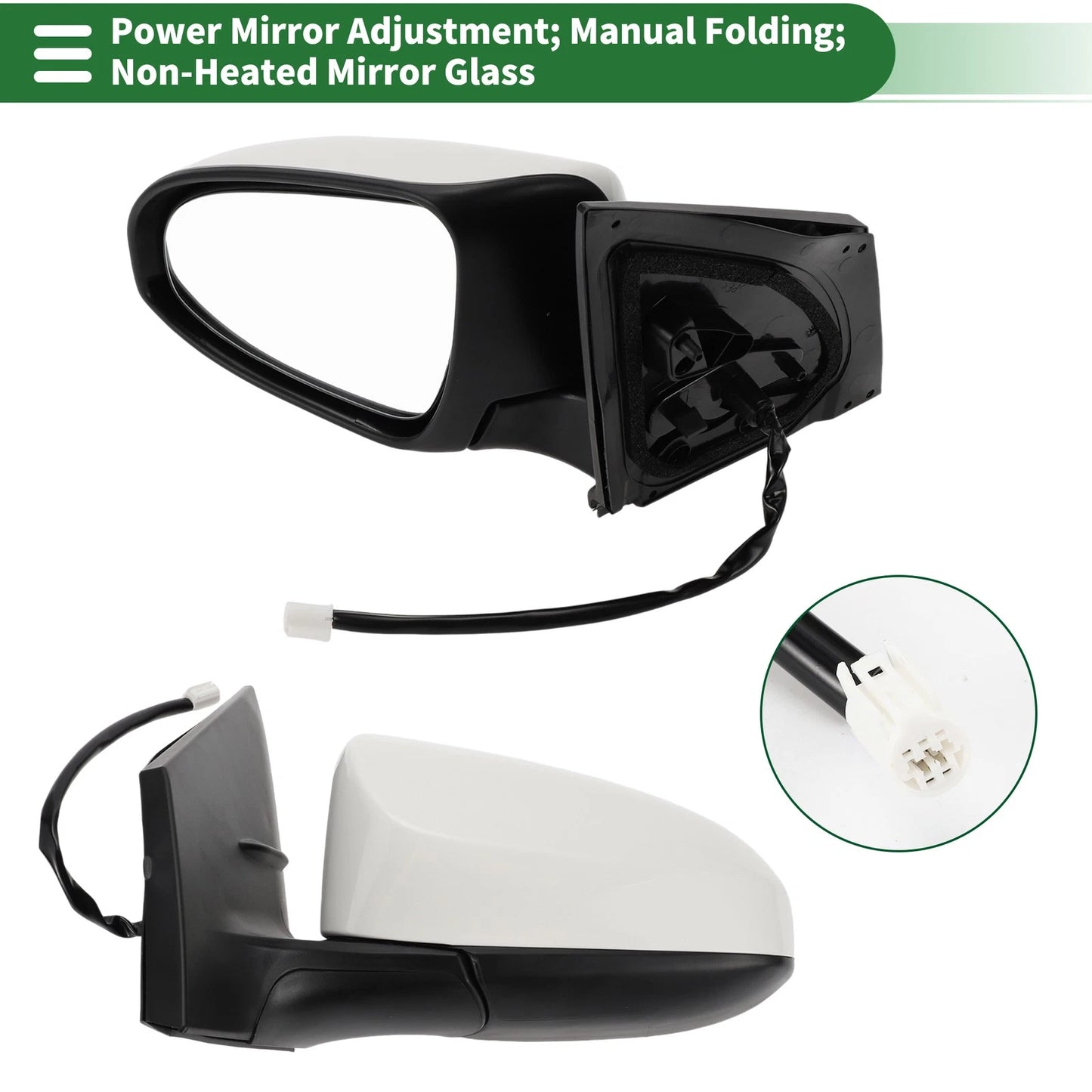 Left Side Door Mirror for Toyota Corolla Non-Heated (2014-2019)