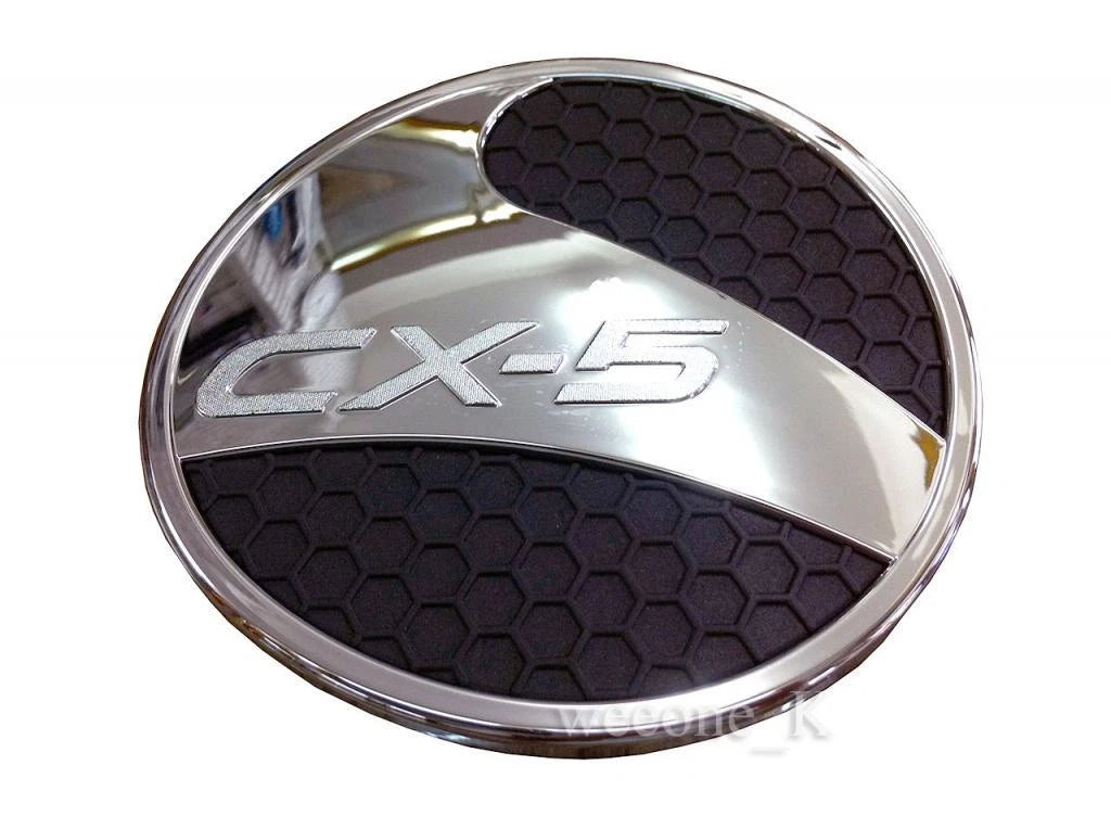 Fuel Cap Door Cover for Mazda CX-5 (2013-2015) - Chrome & Black