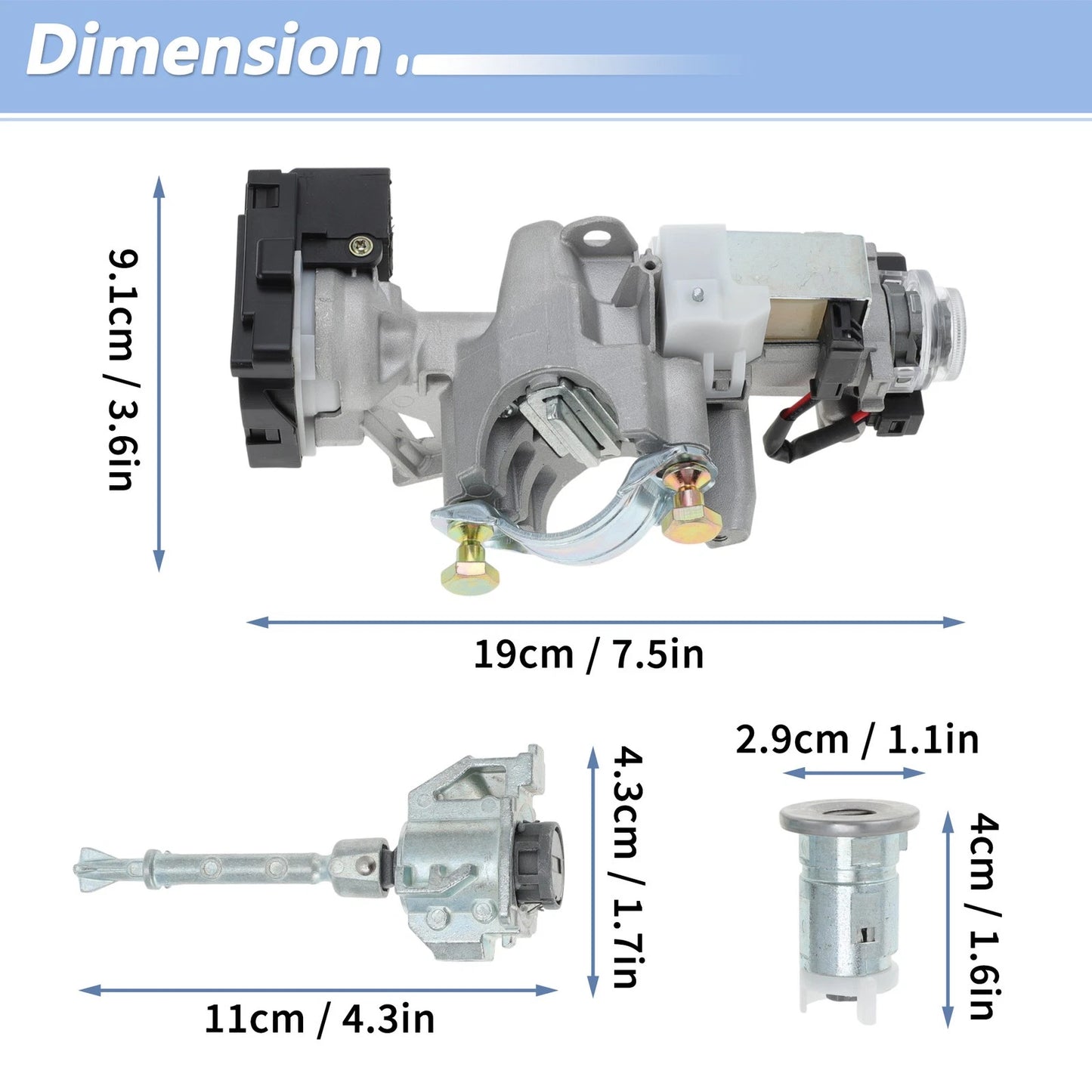 Ignition Lock Cylinder Door Lock for Honda Civic (2012-2015) Set