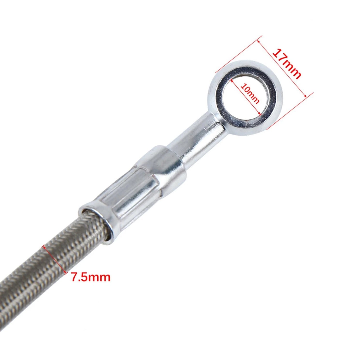 Stainless Steel Clutch Hydraulic Oil Hose Line 150cm for Motorcycle