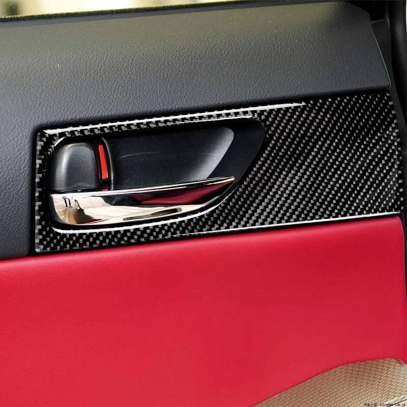 Carbon Fiber Rear Door Handle Suround Cover Trim Fit For Lexus IS 2014-2018