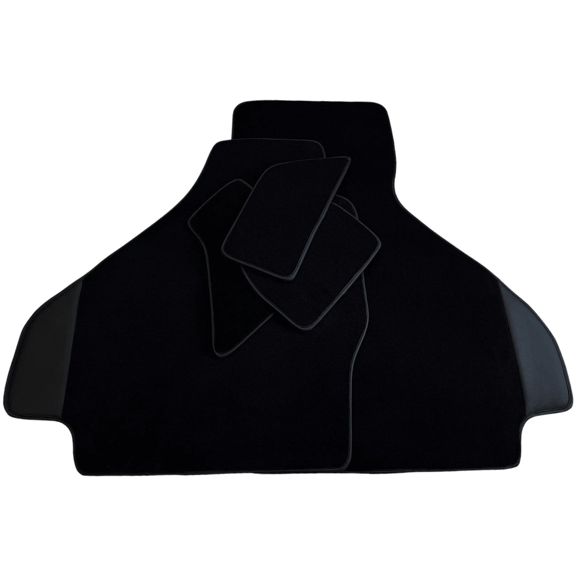 Black Floor Mats for Ferrari 512 TR (1992-1994) - AutoWin Brand, Leather