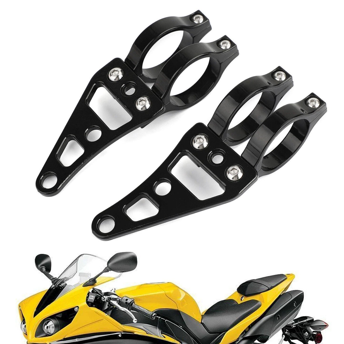 41mm Headlight Holder for Universal Chopper Cafe Racer Black