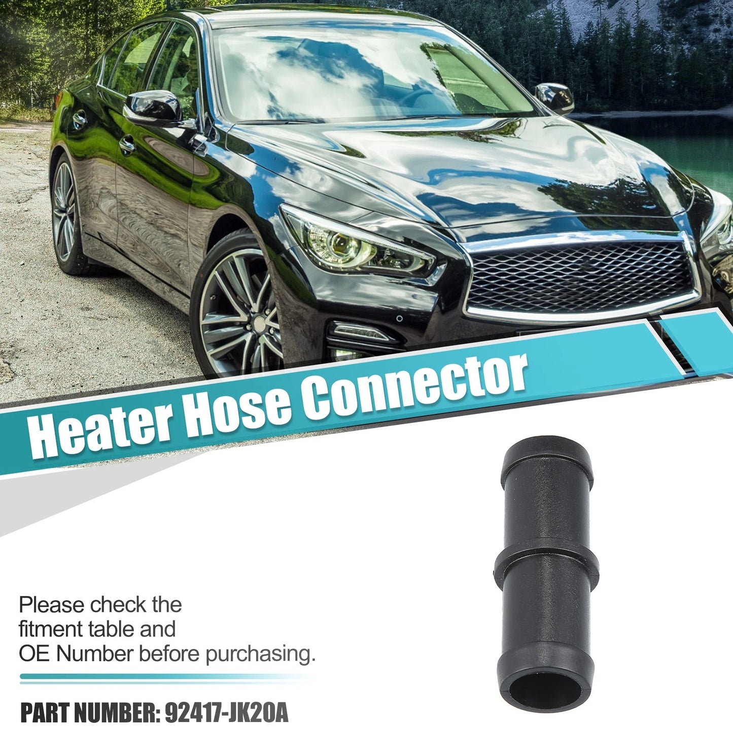 Heater Hose Connector for Infiniti G25 G37 EX35 FX35 M37 Q60 (2008-2015)