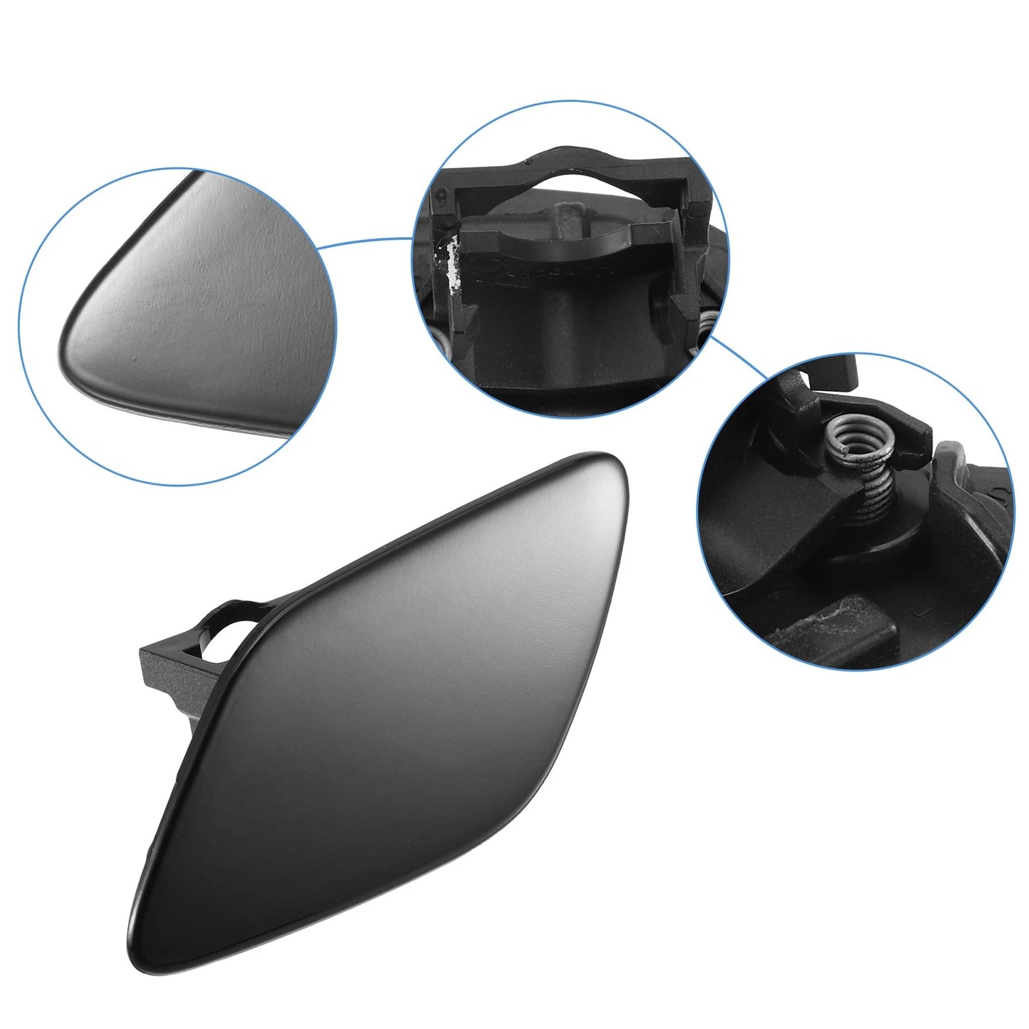 Bumper Headlight Washer Nozzle Cover for BMW 328i (2012-2015) Black