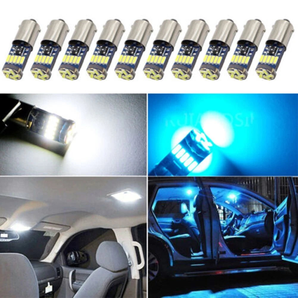 10x BA9S T4W T11 LED CanBus Interior Dome Light Bulbs for Cars