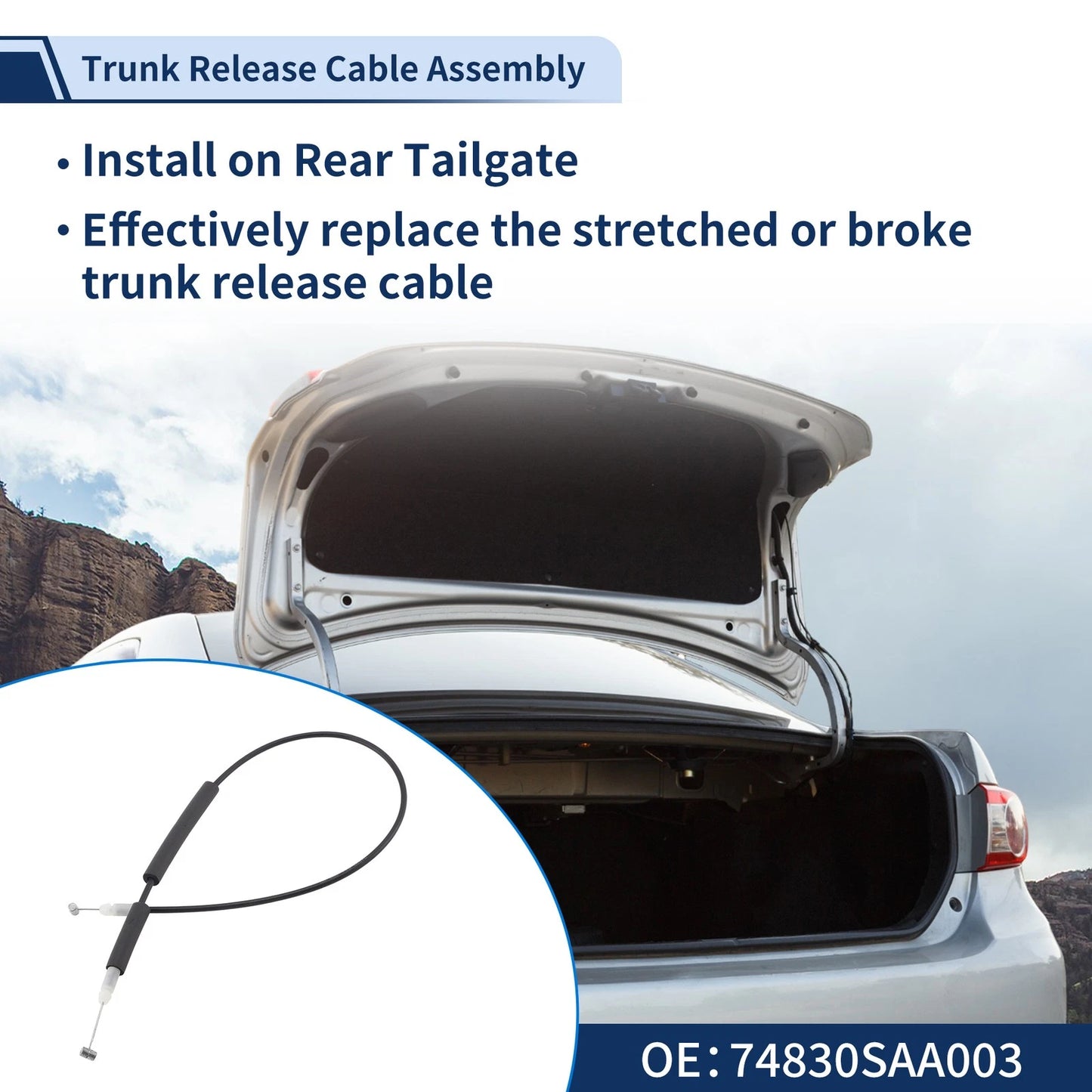 Trunk Lid Release Cable for Honda Fit (2007-2008)