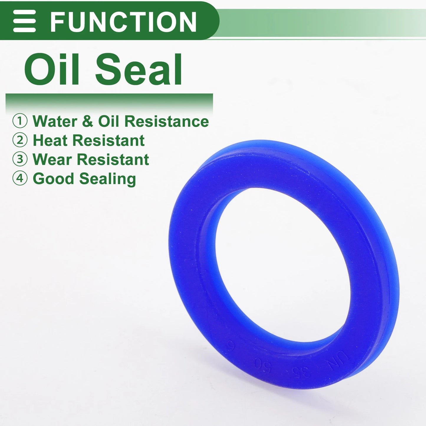 Oil Seal TPU 35x50x6mm Rotary Shaft Seal Blue 5 Pcs for Make Model