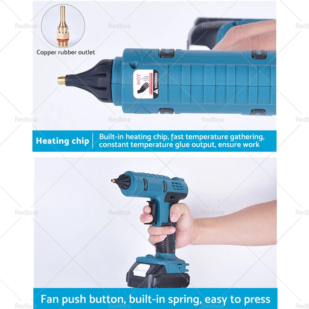 Cordless Hot Glue Gun + 11mm Glue Sticks for Makita 18V Battery