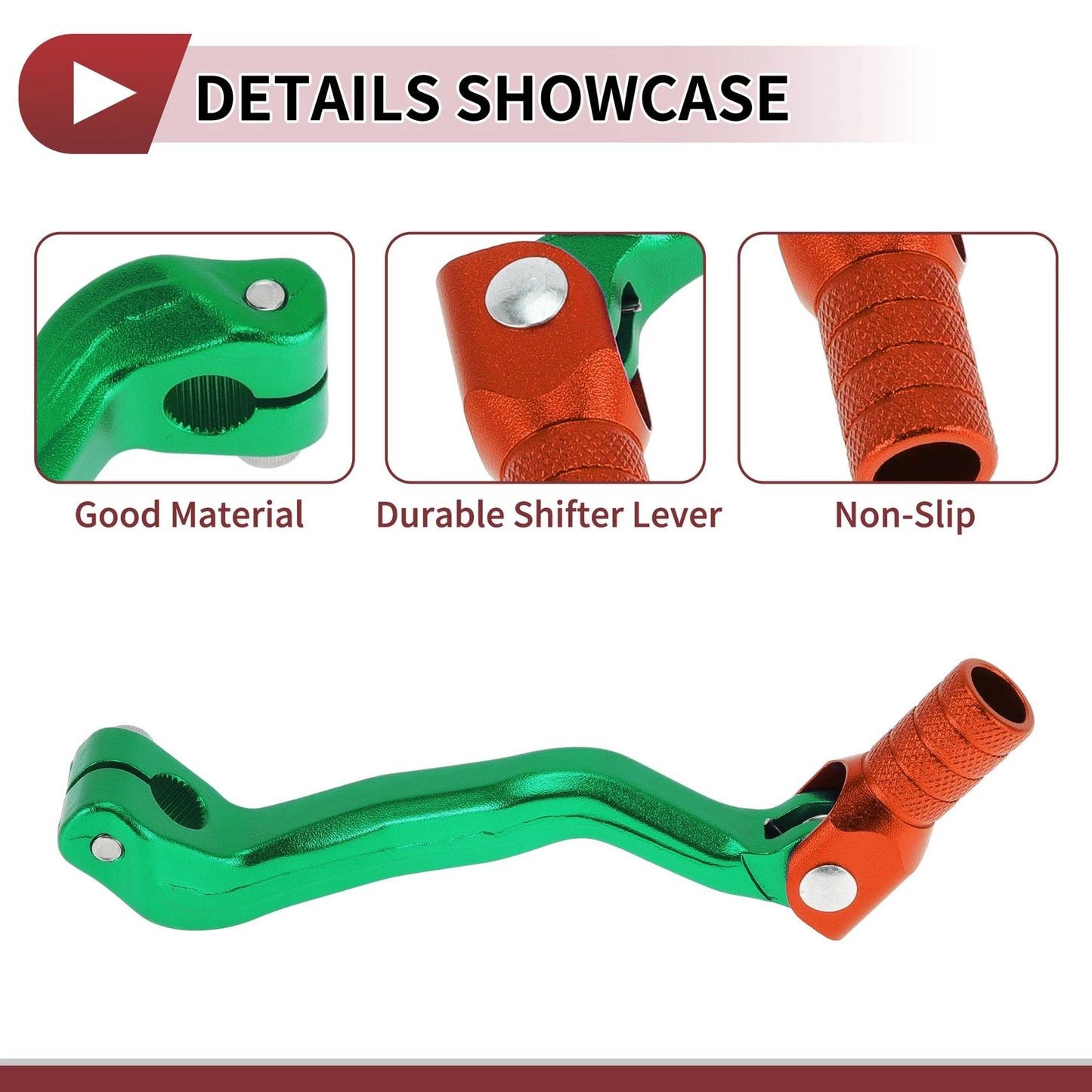 Folding Motorcycle Gear Shifter Lever for Bosuer M4 Green Orange