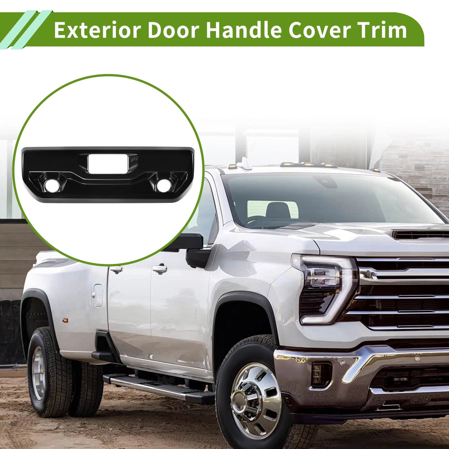 Exterior Door Handle Cover Trim Tailgate ABS for Chevrolet Silverado 1500