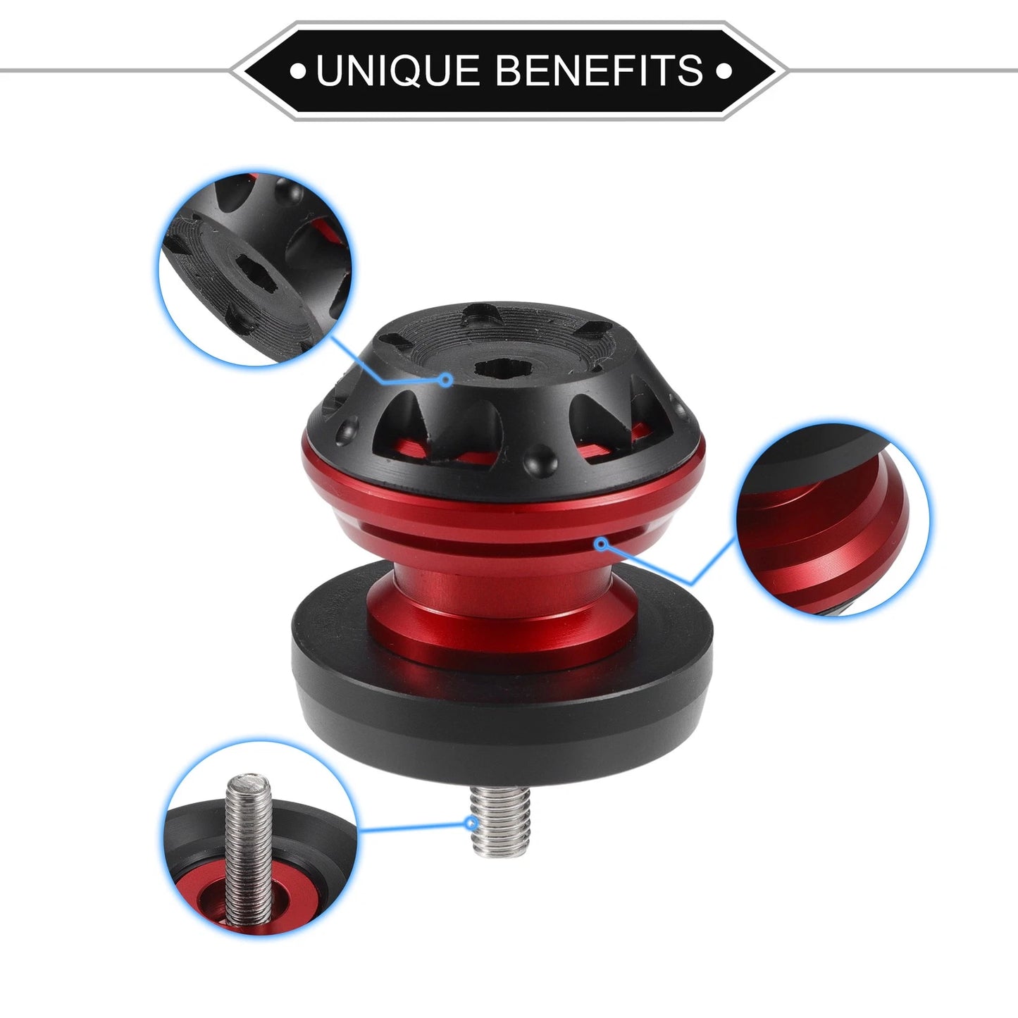 1 x Pair Swingarm Spool 6mm CNC Swing Arm Sliders Stand Red for Motorbike