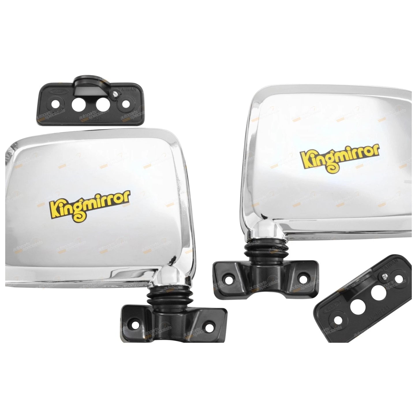 Chrome Skin Mount Door Mirrors for Nissan Patrol GQ (1987 - 1997)