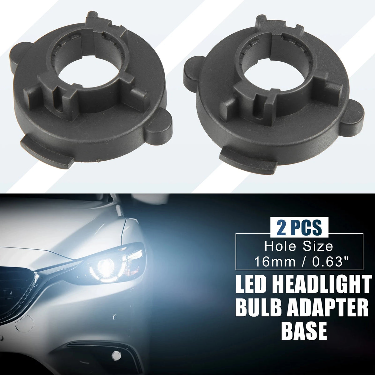 H7 LED Headlight Bulb Holder Adapter for Hyundai Elantra (Pack of 2)