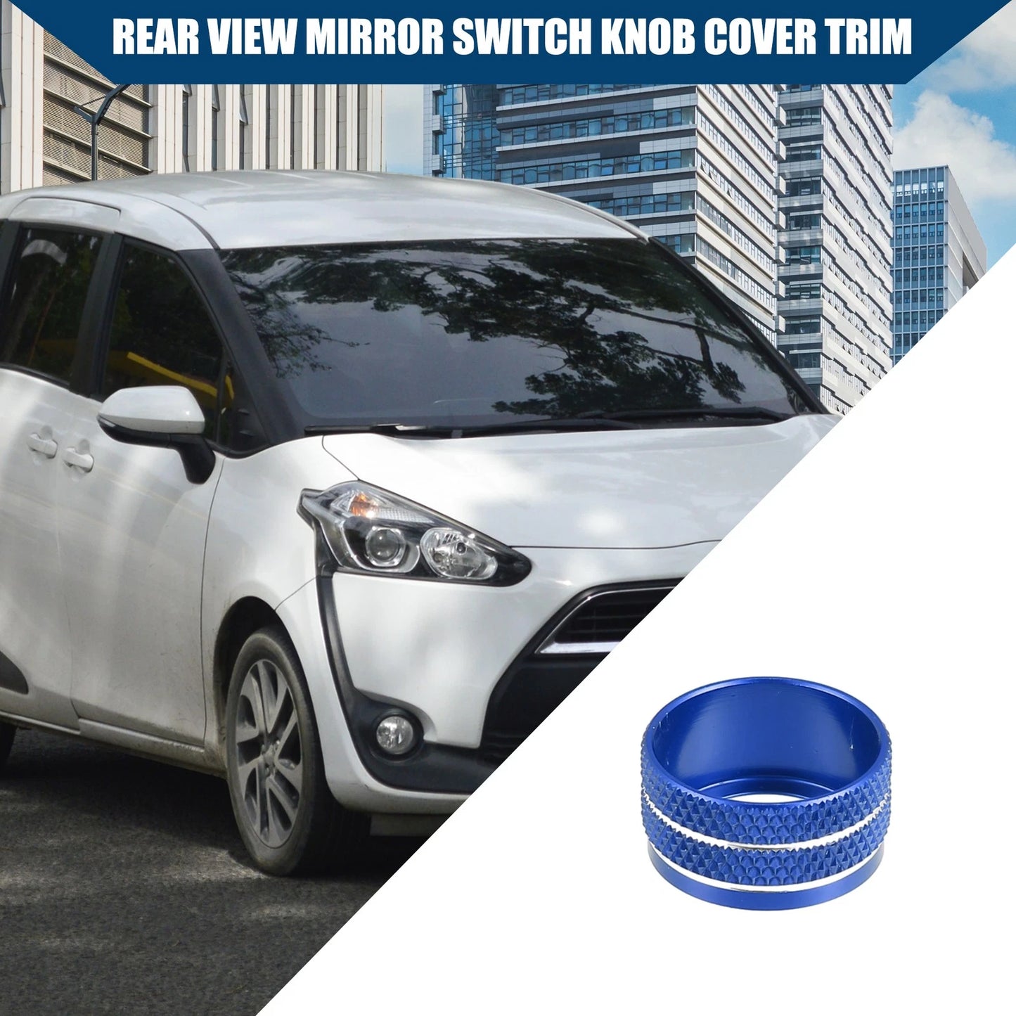 Rear View Mirror Switch Knob Cover Blue for Toyota Sienta 170 Series (2015–2023)