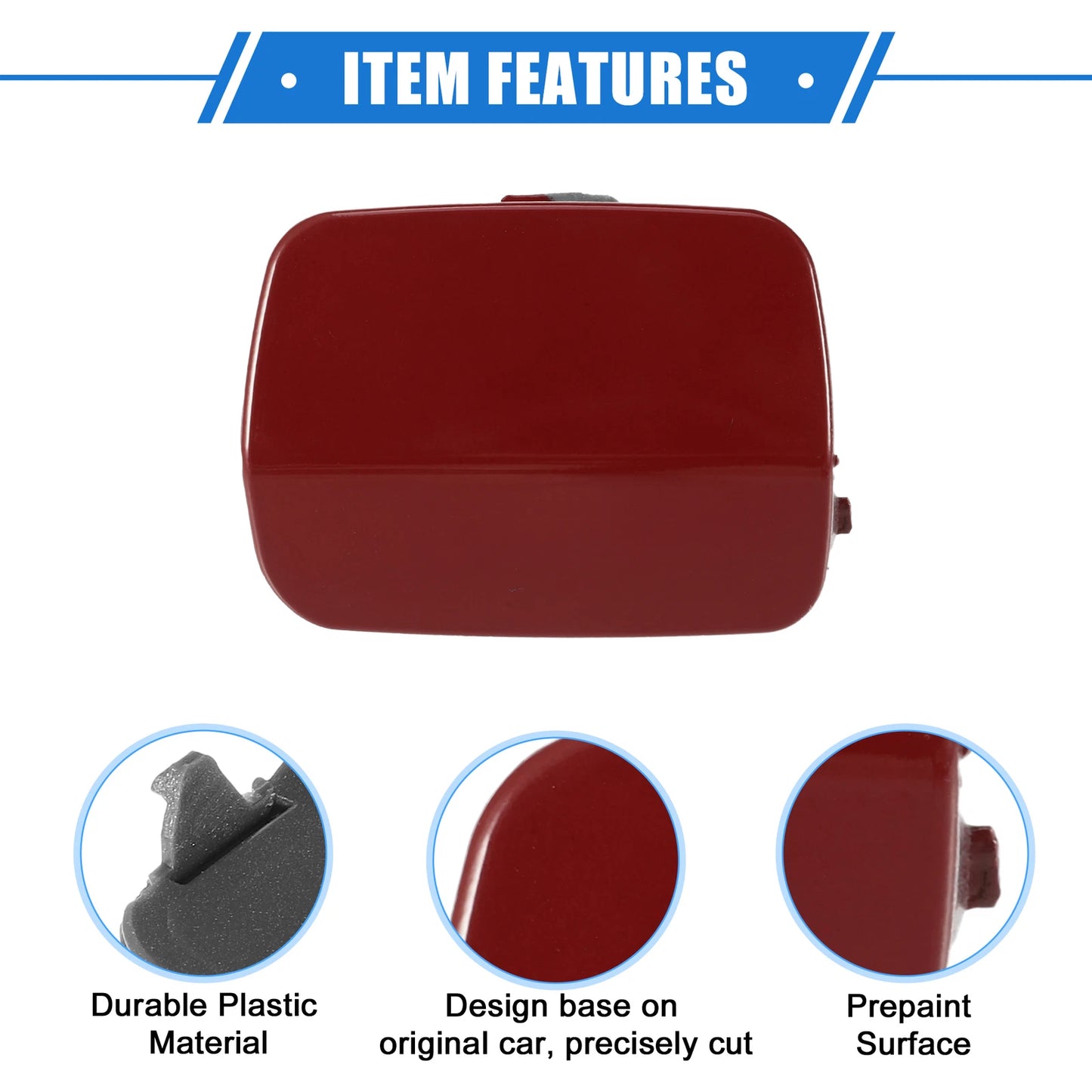 Car Tow Hook Eye Cover Cap for BMW 3-Series 328i 335i (2007-2010) Red Right