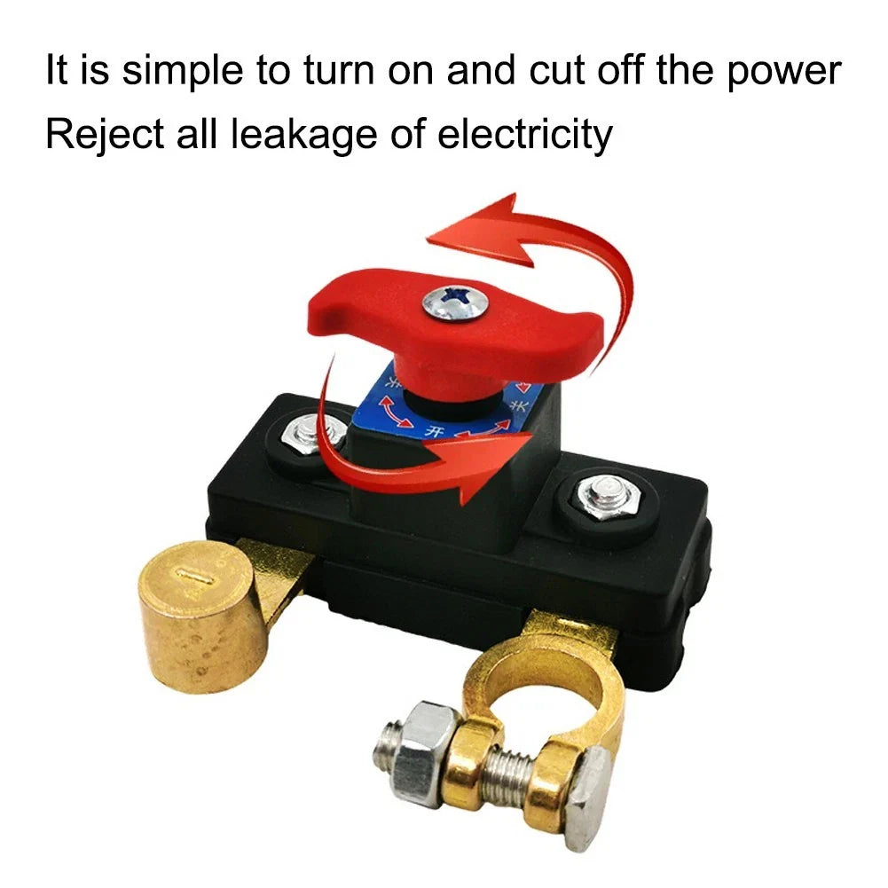Car Battery Cutoff Switch for RVs/Boats/Trailers with Easy Installation