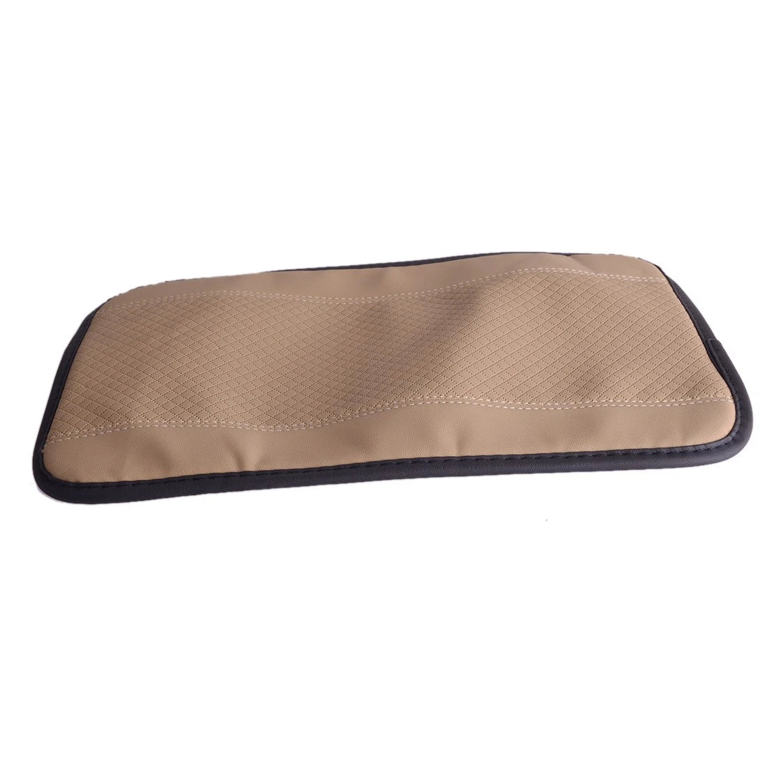 Beige Universal Armrest Cushion Cover for Car Center Console Pad