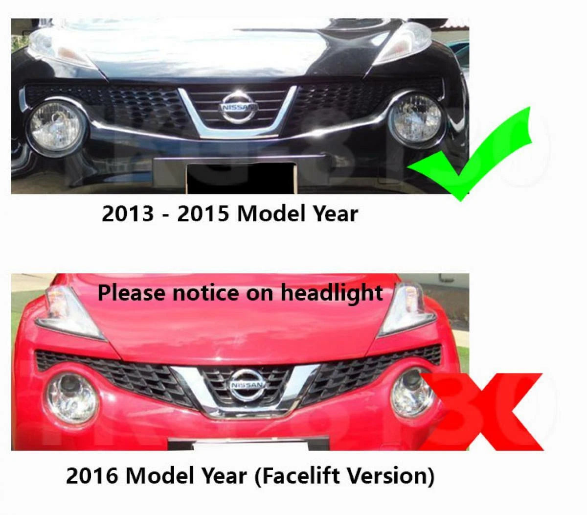 Headlight Covers for Nissan Juke (2013-2015)