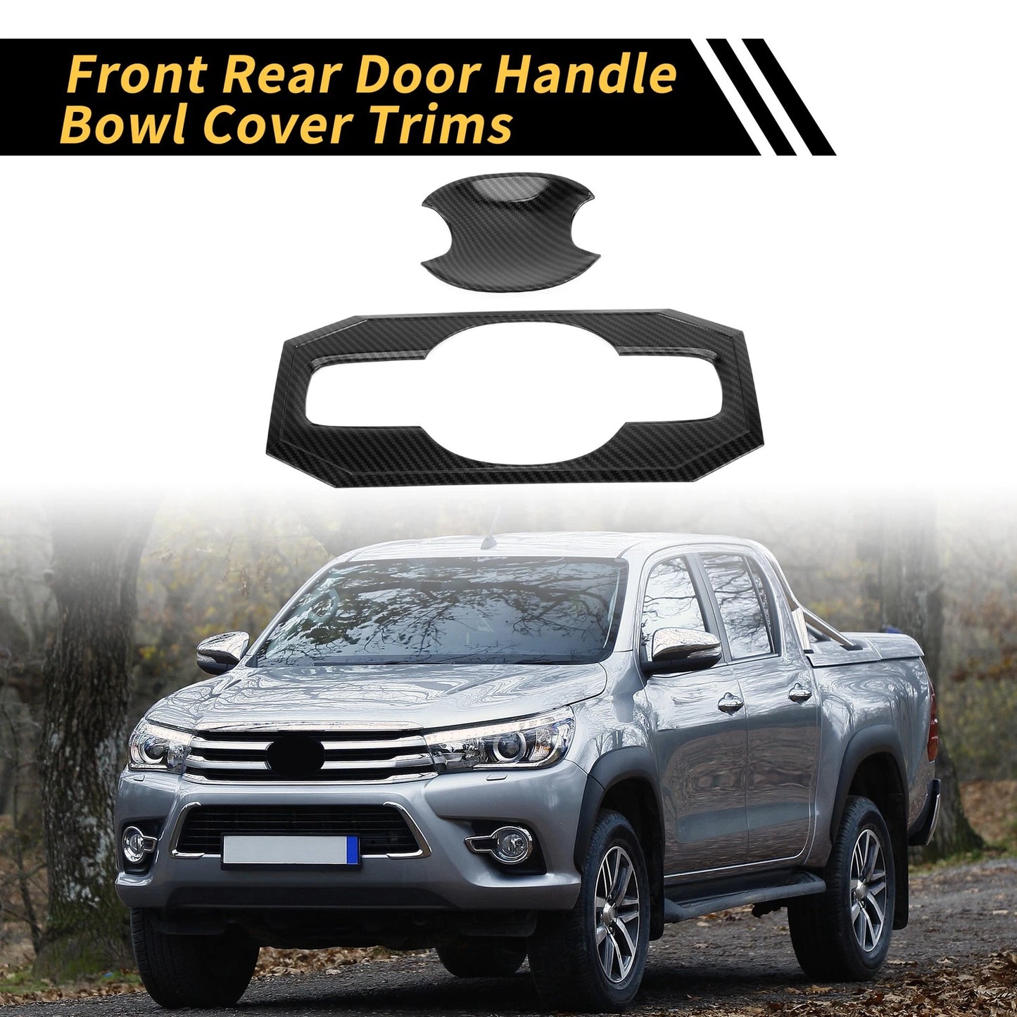 Carbon Fiber Door Handle Bowl Cap for Toyota Tundra (22–24)