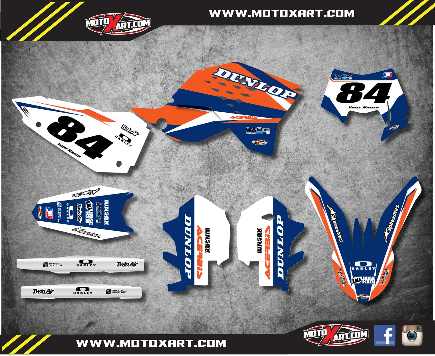 Custom Graphics Kit FORCE Stickers for KTM EXC (2008-2011)