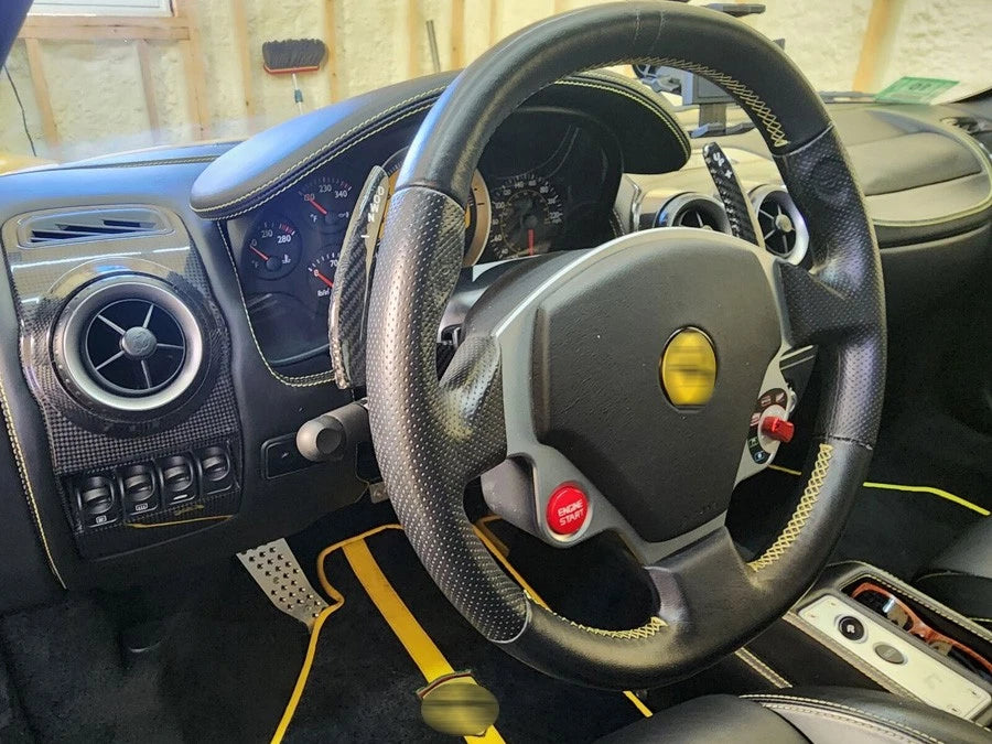 Real Carbon Fiber Steering Wheel Paddle Shifter for Ferrari F430 2005-2009 Gloss