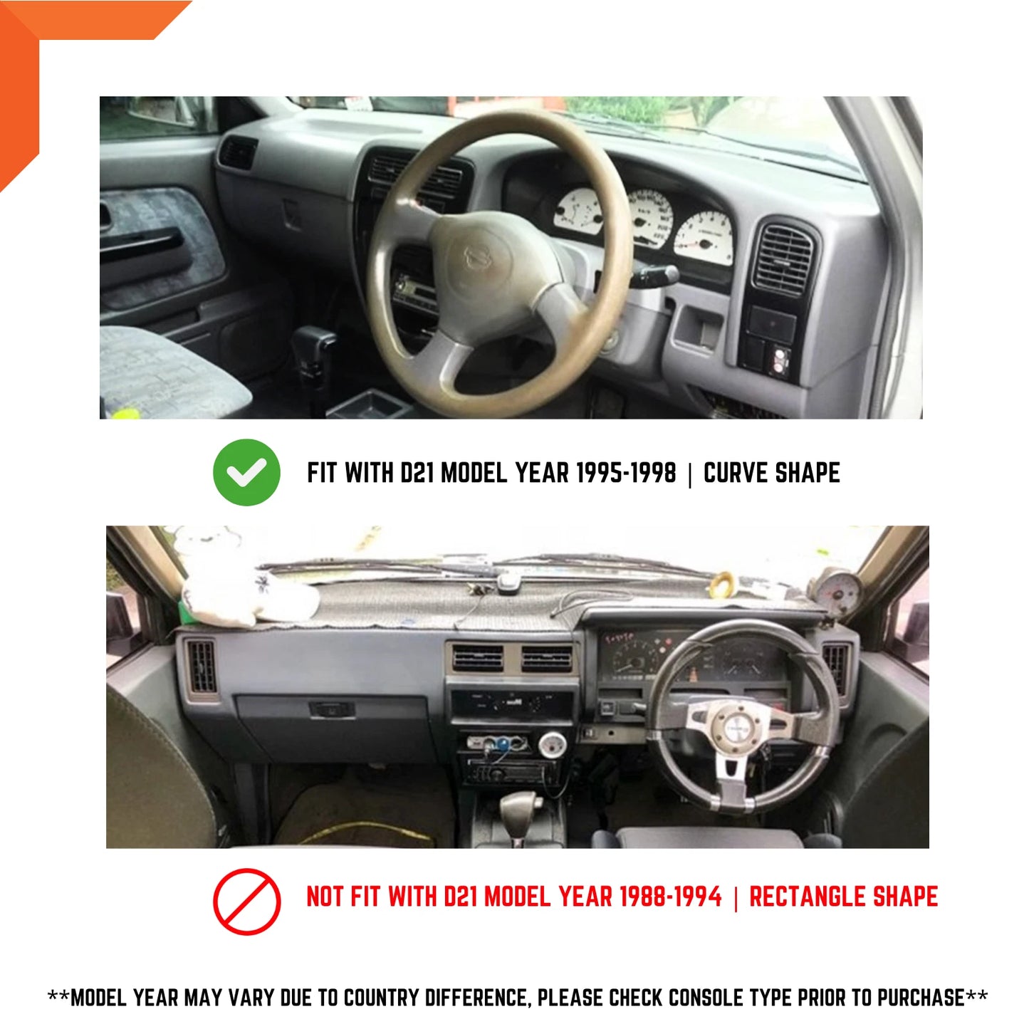 Dash Mat Carpet Cover for Nissan Navara D21 (1997-2001)