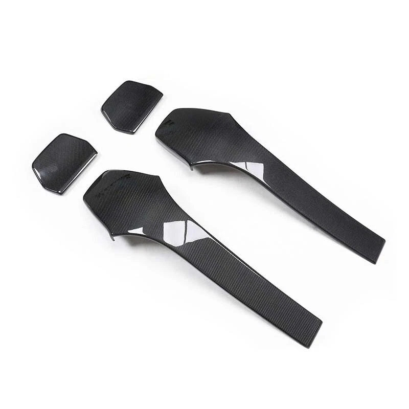 4pcs Real Carbon Fiber Seat Back Headrest Cover Trim For F80 M3 F82 F83 M4