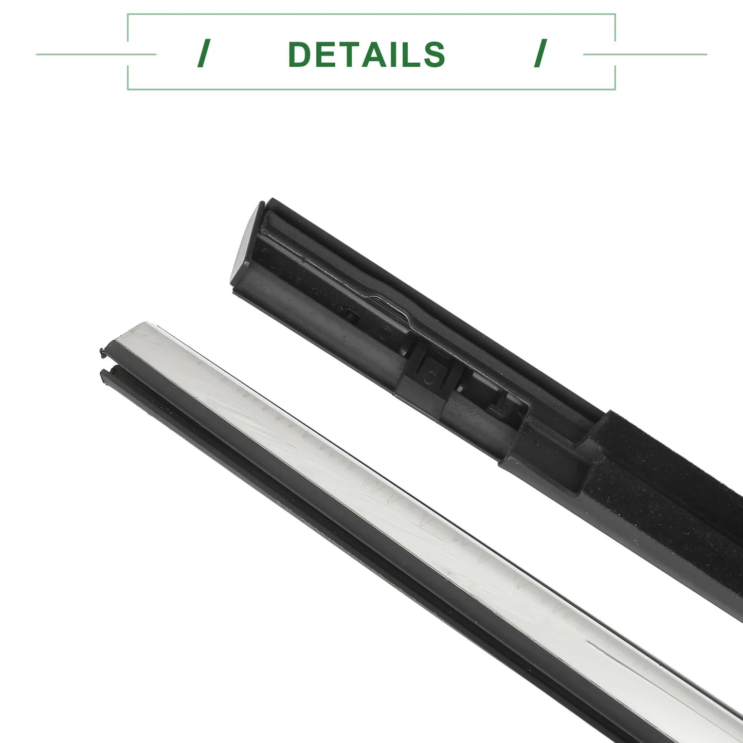 4pcs Weatherstrip Window Seal for Honda Civic (2017-2020) Black Silver Tone