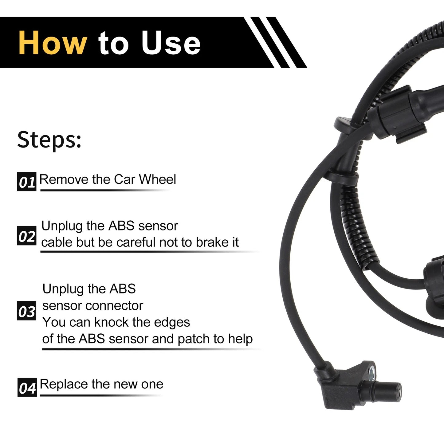 ABS Wheel Speed Sensor for Ford F-250 F-350 F-450 Super Duty (1999-2004)