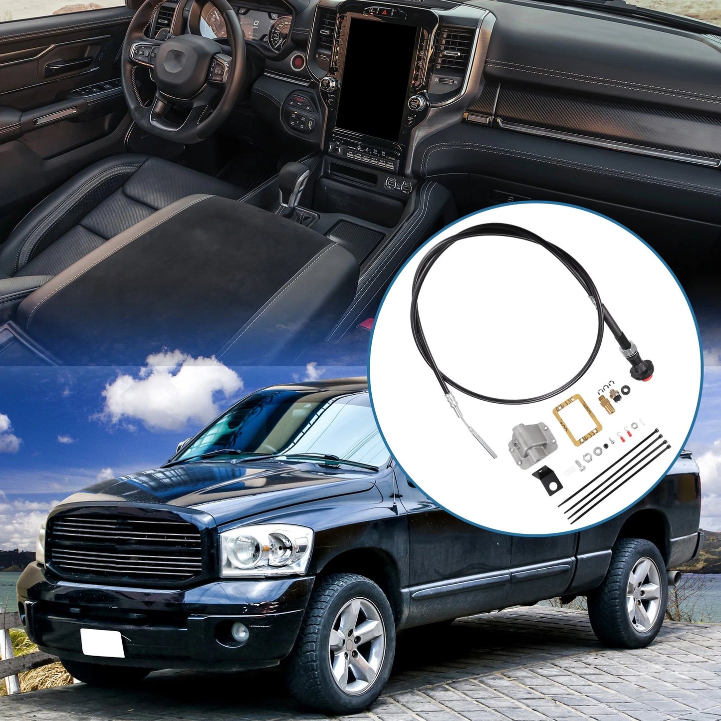 Set Differential Axle Disconnect Cable Lock for Dodge Ram 1500 (1994-2001)