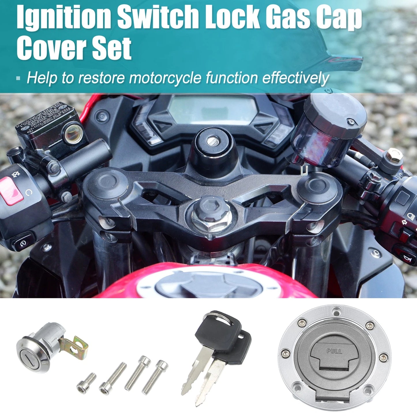 Ignition Switch Gas Cap Seat Lock w/ Key for Yamaha YZF-R1 (1998–1999)