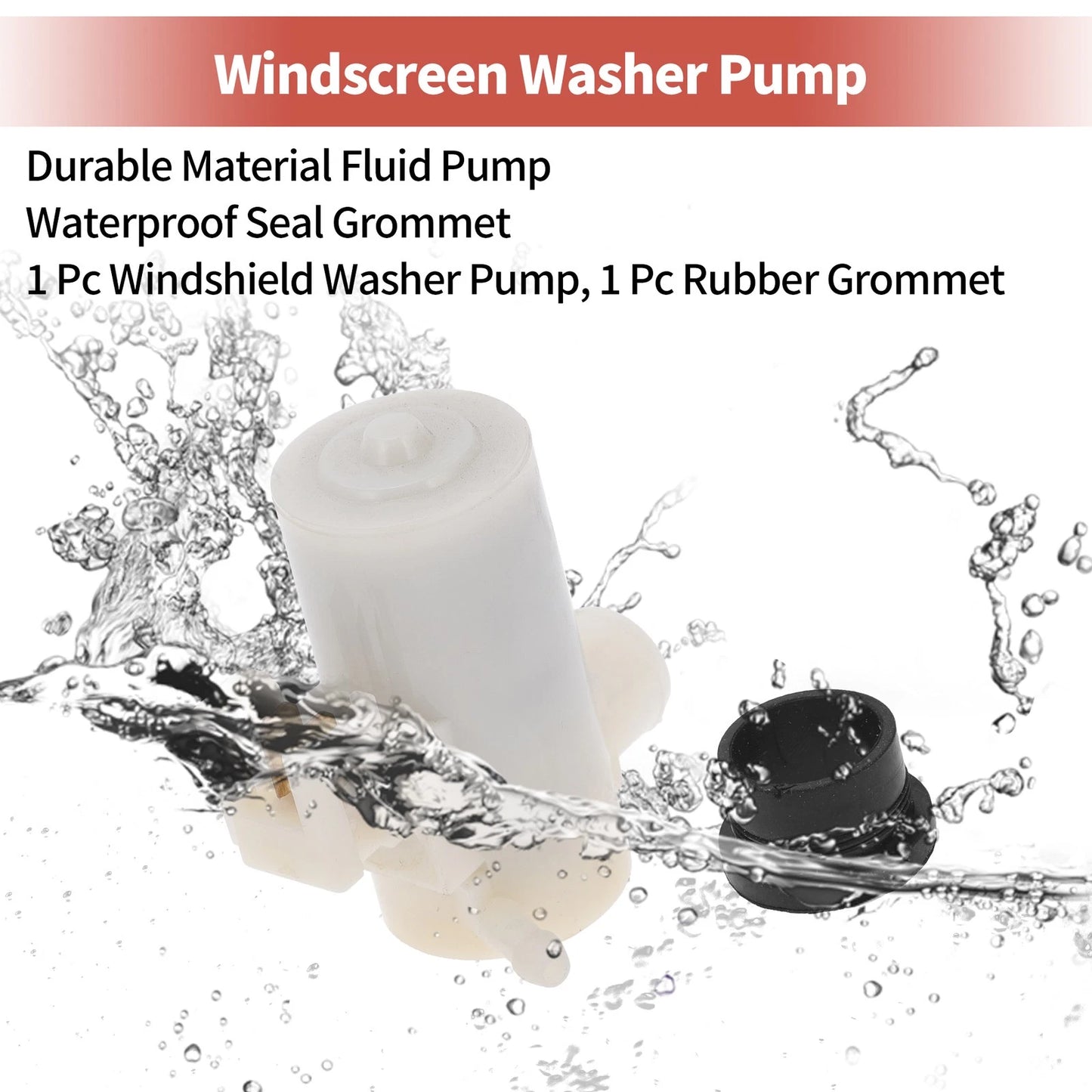 Windshield Washer Pump w/ Grommet for Honda (2001-2005)