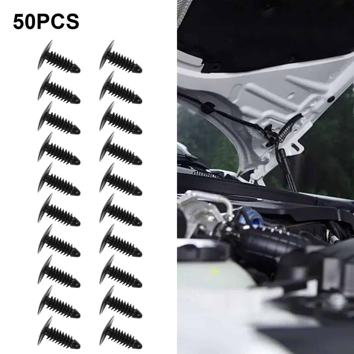 Fastener 50x Black Bumper Fender Clip Accessories for Nissan