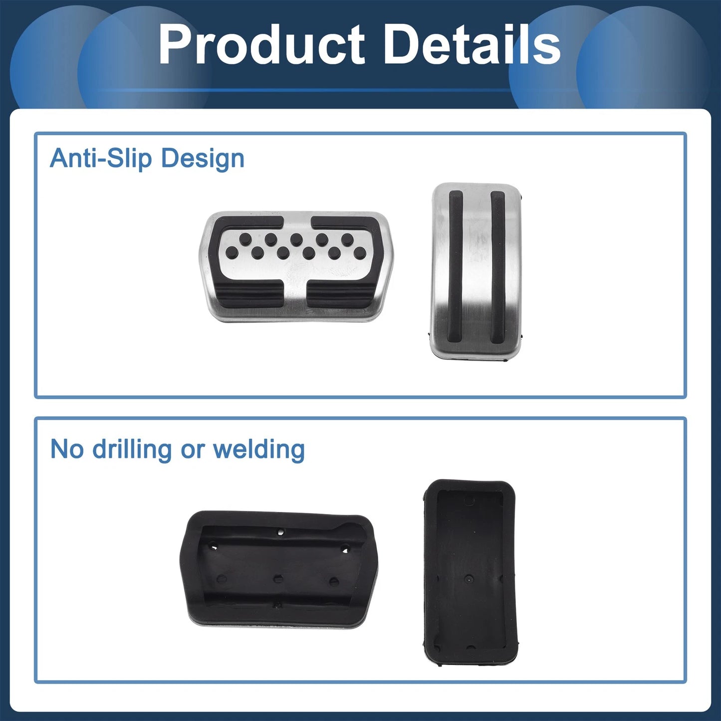 Automatic Foot Accelerator Pedal Covers for Ford Focus (2012-2016)