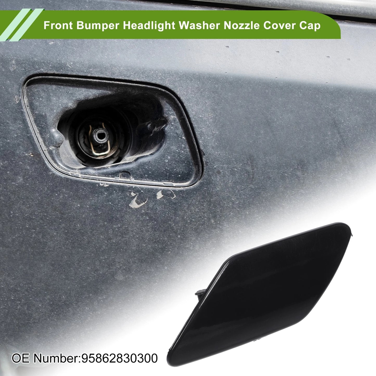 Washer Nozzle Cover Cap for Porsche Cayenne 958 Black