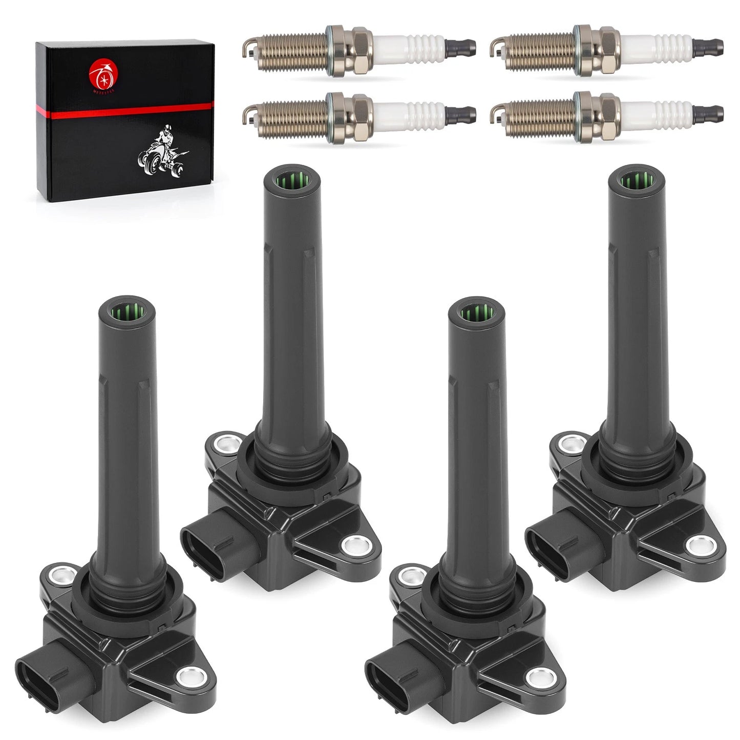 Set Of 4 Ignition Coils w/Spark Plug for Yamaha TX/RX/SXT/XAT1800