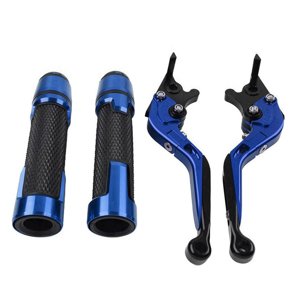 Blue Extendable Brake Clutch Levers Grip Set for Yamaha YZF R3 R25 (2015-2023)