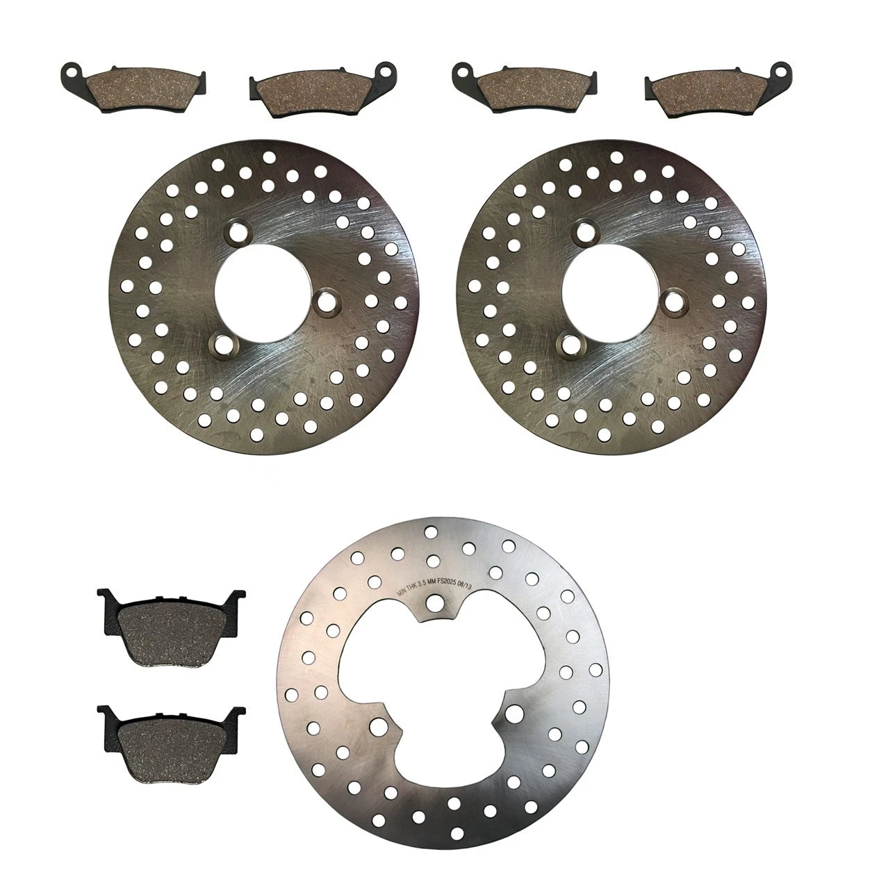 Front & Rear Disc Rotors & Pads for Honda TRX450R TRX450ER (2004–2009)