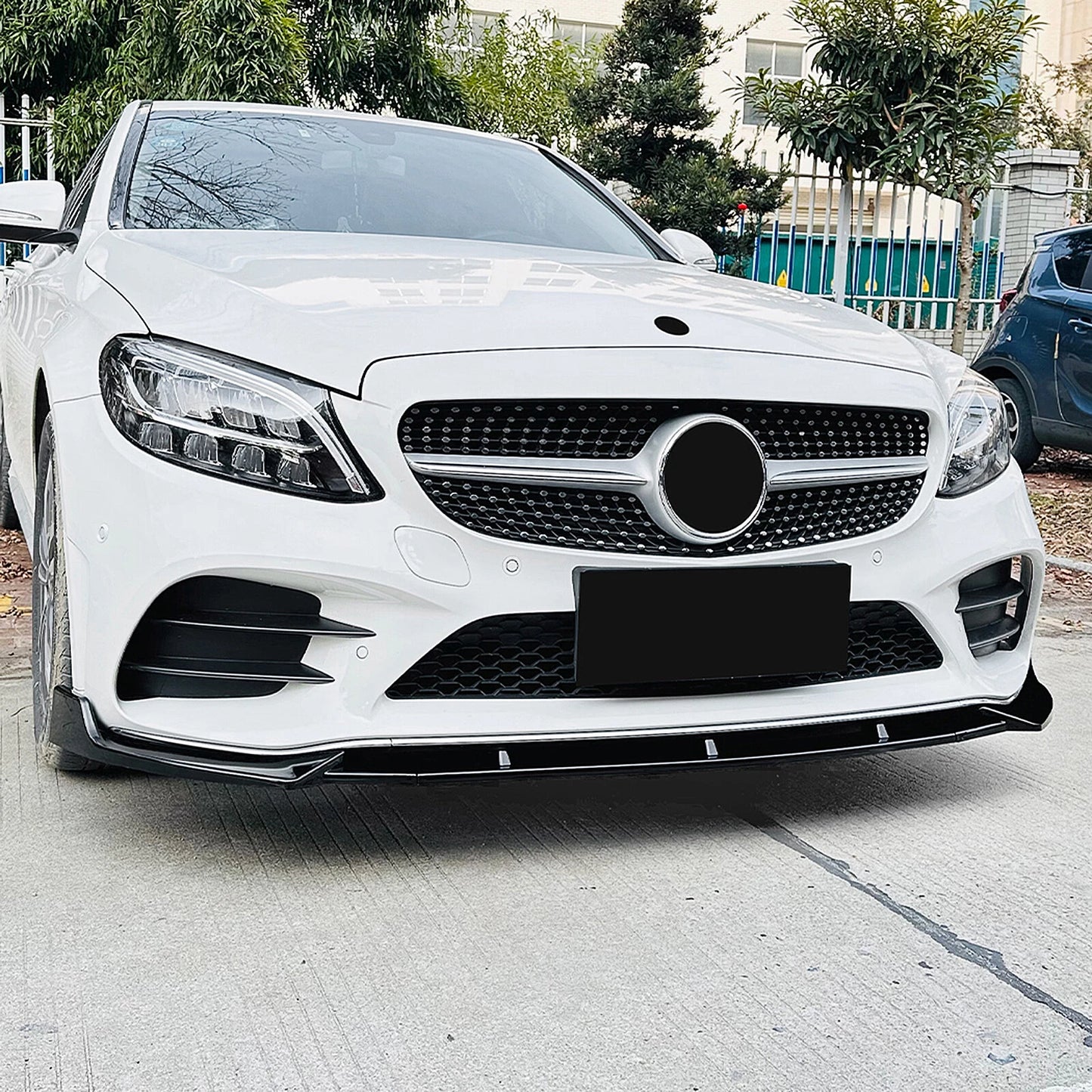 Bumper Spoiler Lip Splitter for Benz C Class W205 (2019-2021)