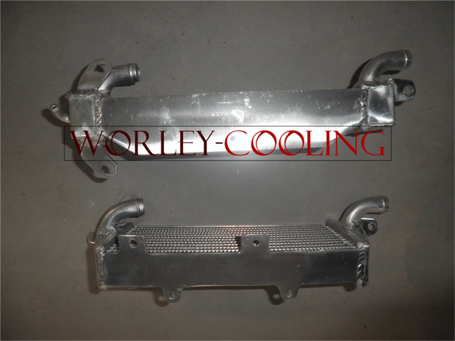 Aluminum Radiator + Red Hose for Husqvarna AE/CR/WR/XC 400/430/500 (1984-1987)