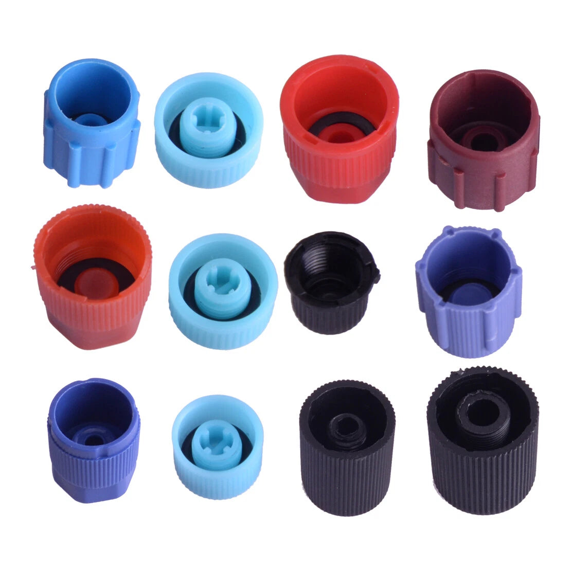 77 Pcs A/C R134A R12 Valve Core & Service Port Dust Caps for Cars