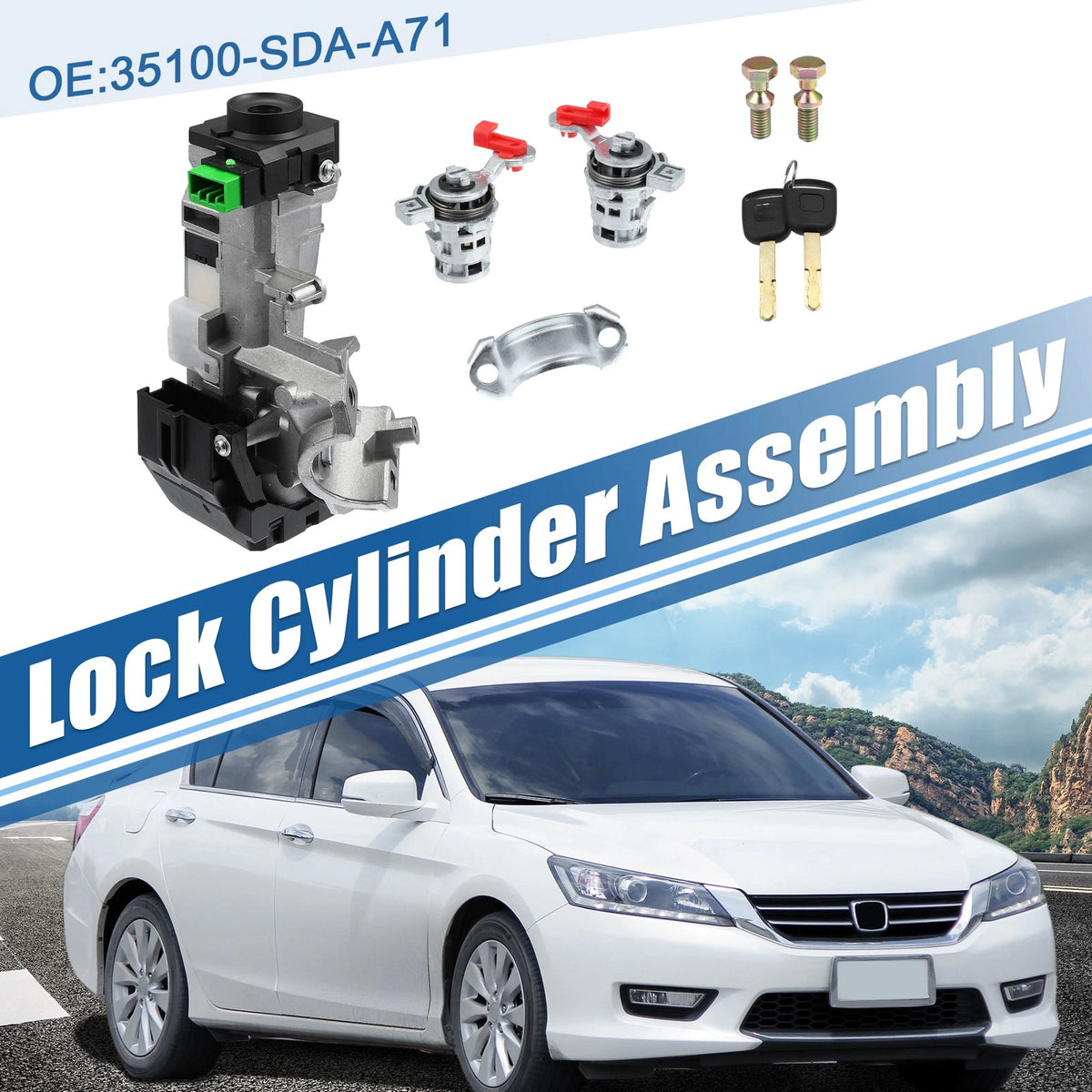 Ignition Switch Lock Cylinder Assembly for Honda Accord (2003-2007)