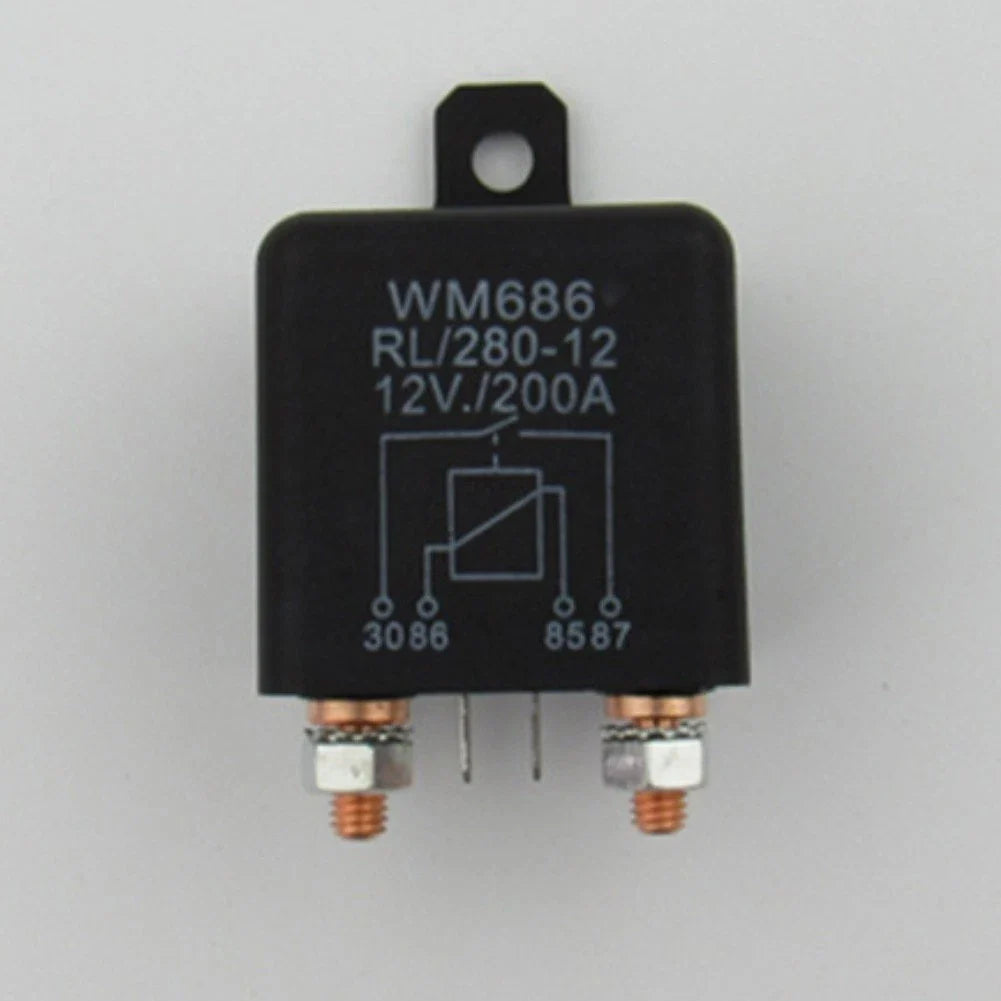 Heavy Duty 12V 200 Amp Relay Switch for Car/Boat/Van - 2 Pin ON/OFF