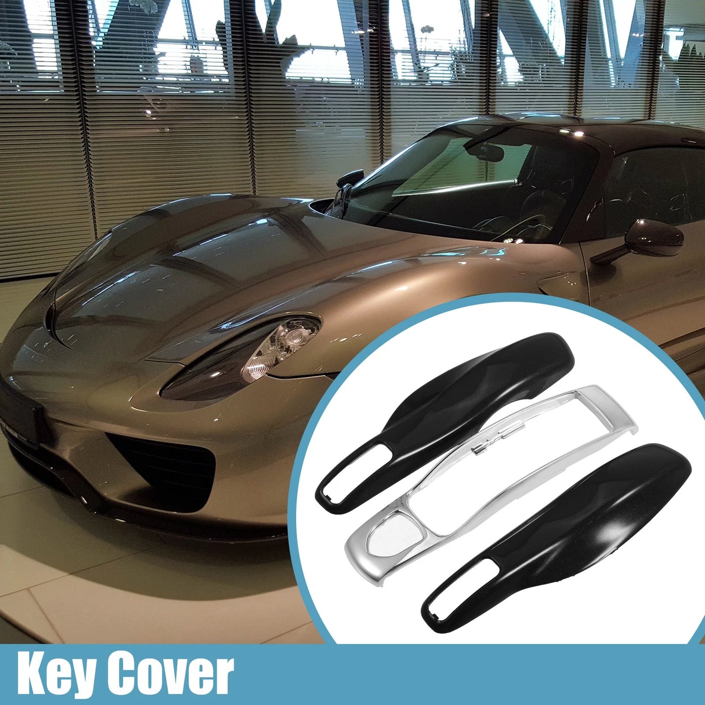 Set Remote Key Shell Case for Porsche Macan Black
