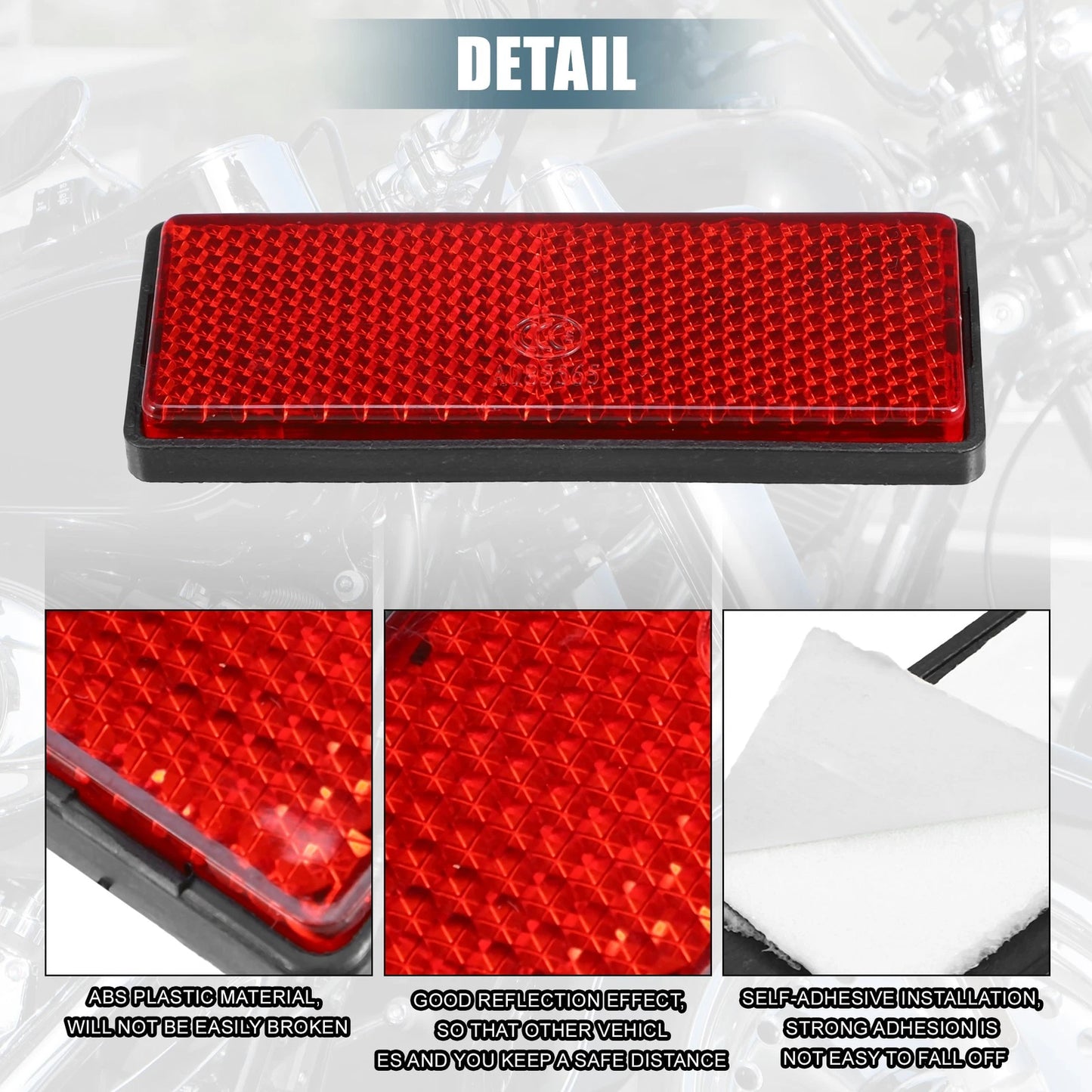 6pcs / Rectangular / Safety Spoke Reflective Reflector for Motorcycle Bicycle
