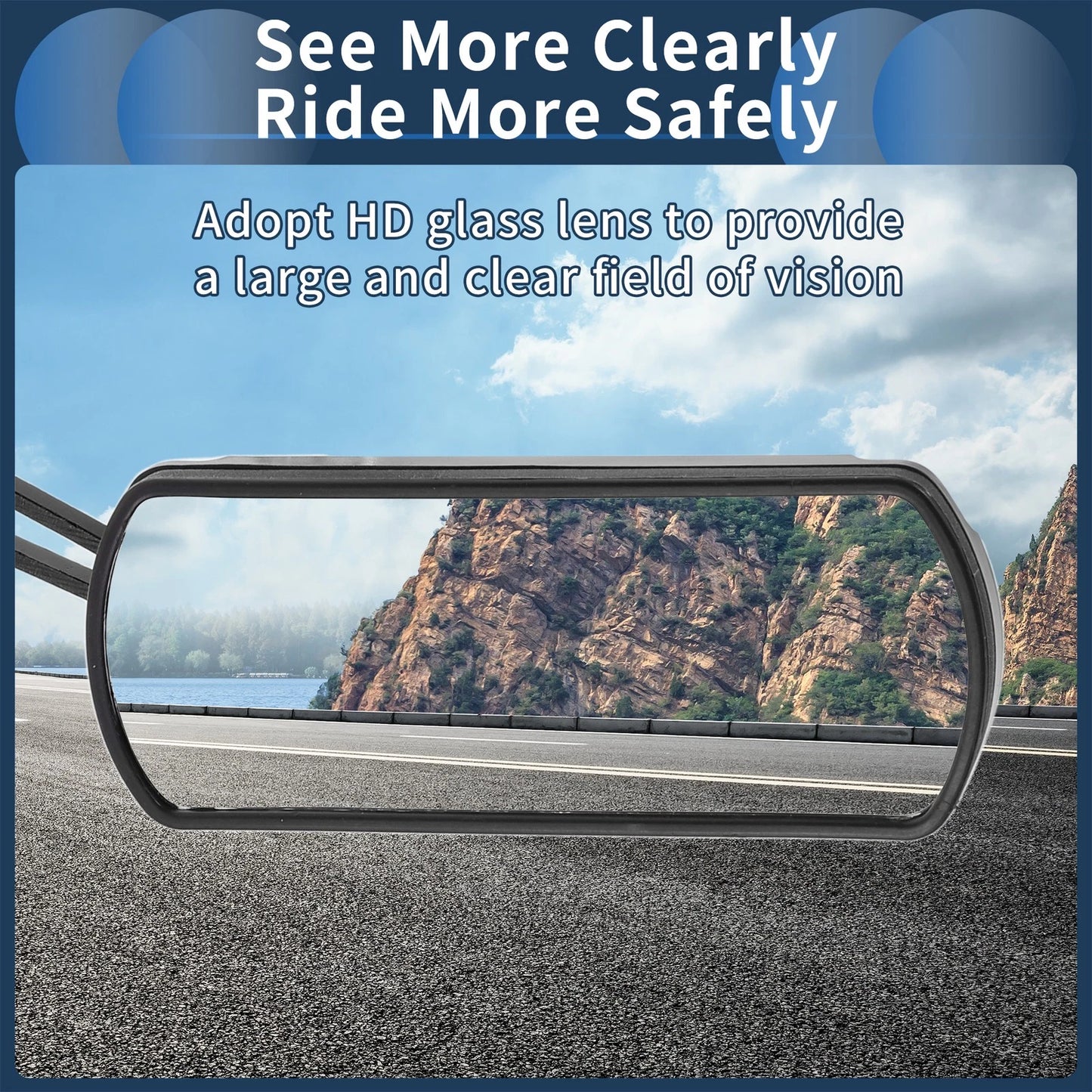 M8/M10 Side Rear View Mirrors Black Aluminum Alloy for Motorcycles